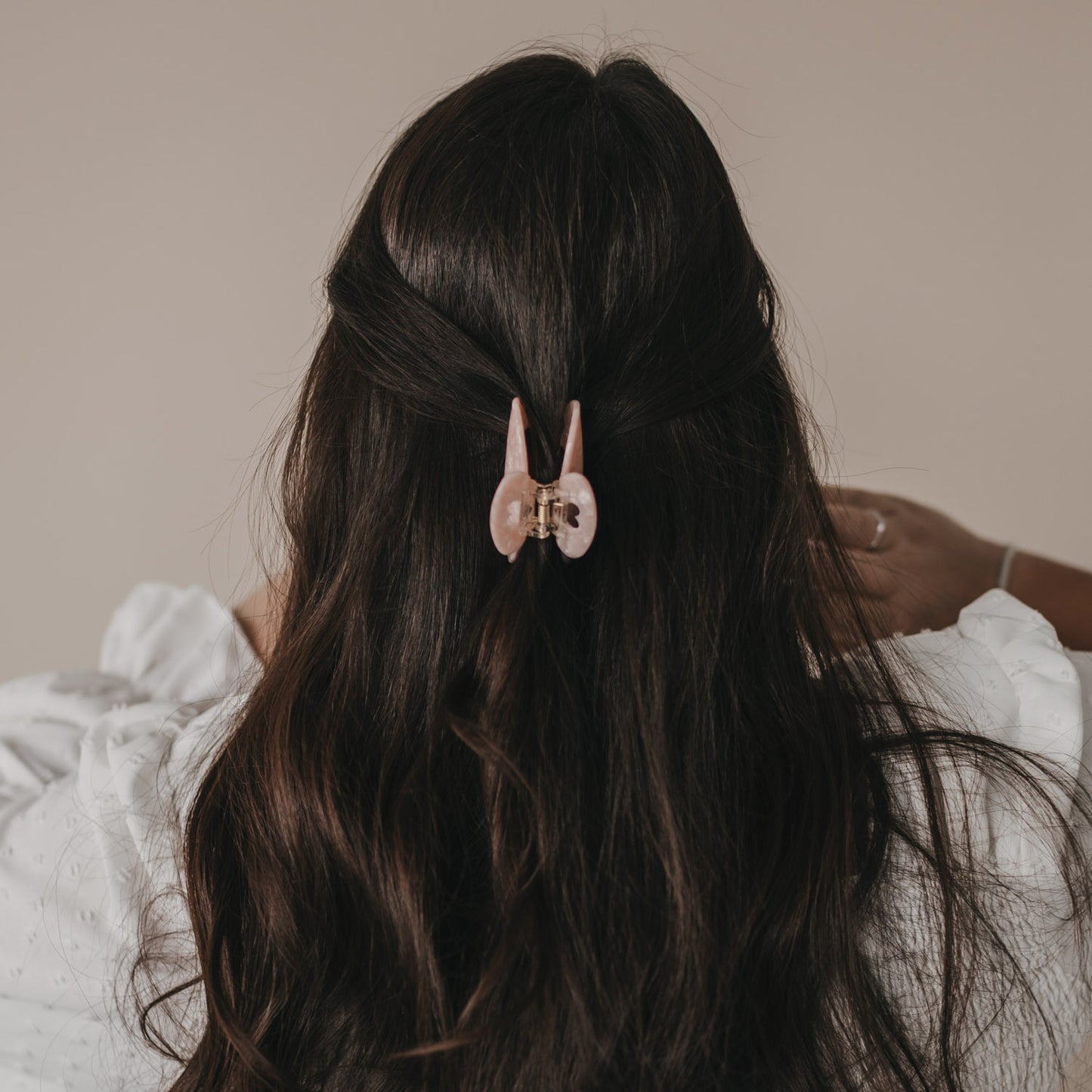 Grande barrette cœur blush (VE = 10 pcs.)