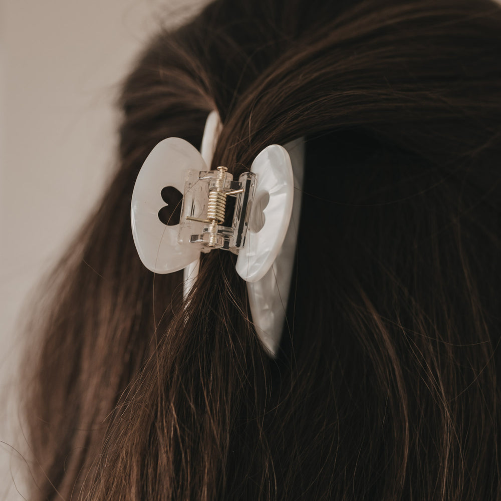 Grande barrette cœur perle (VE = 10 pcs.)