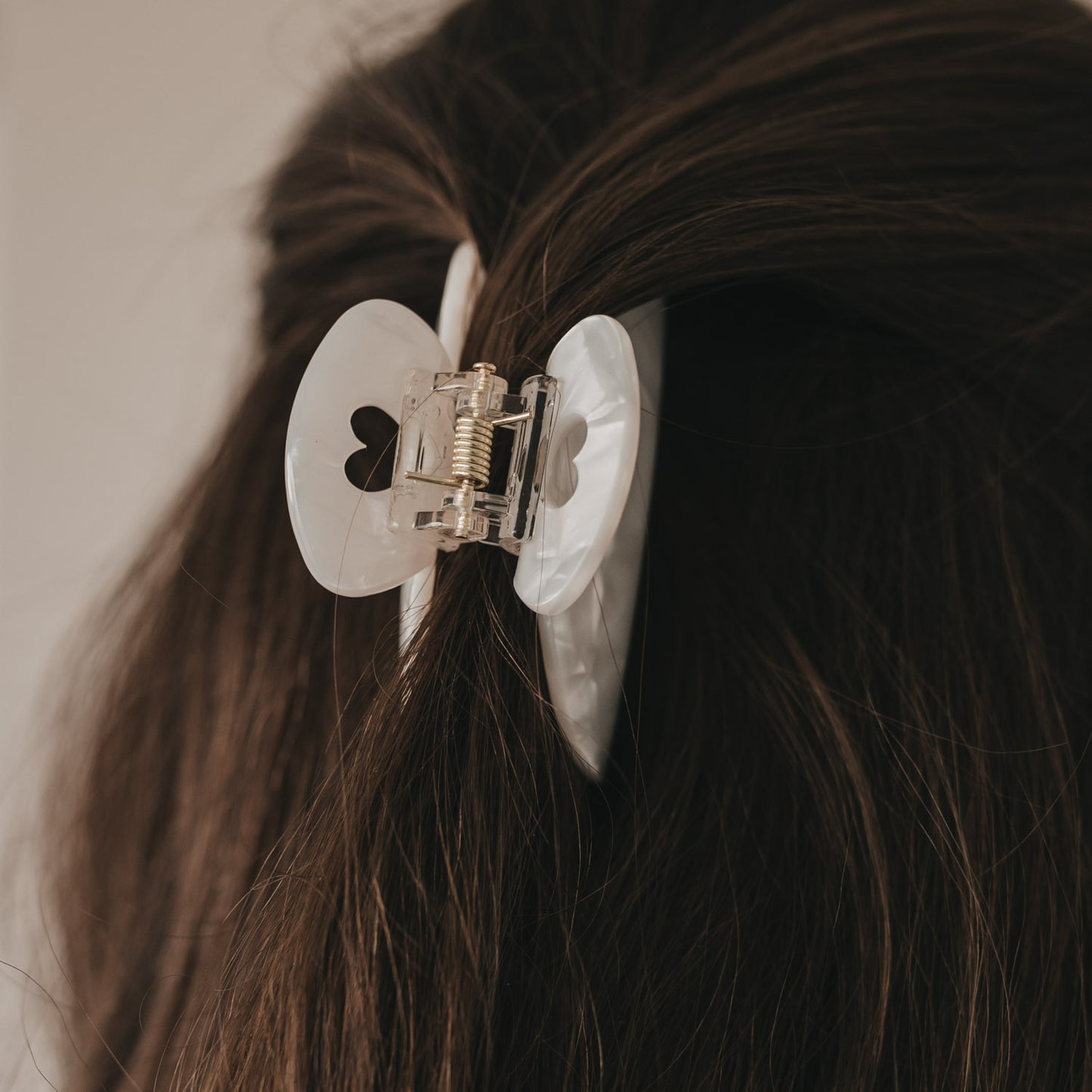 Grande barrette cœur perle (VE = 10 pcs.)