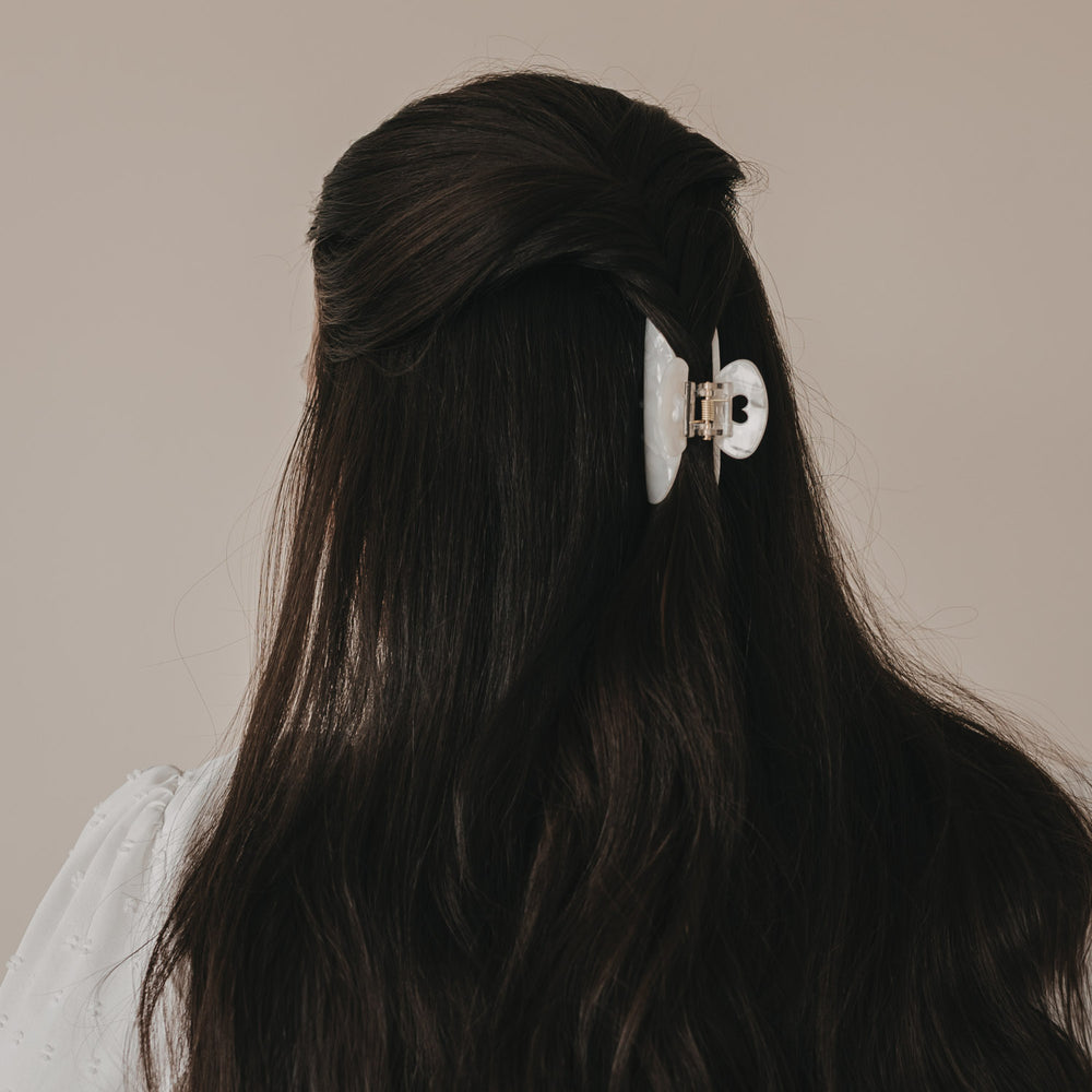 Grande barrette cœur perle (VE = 10 pcs.)
