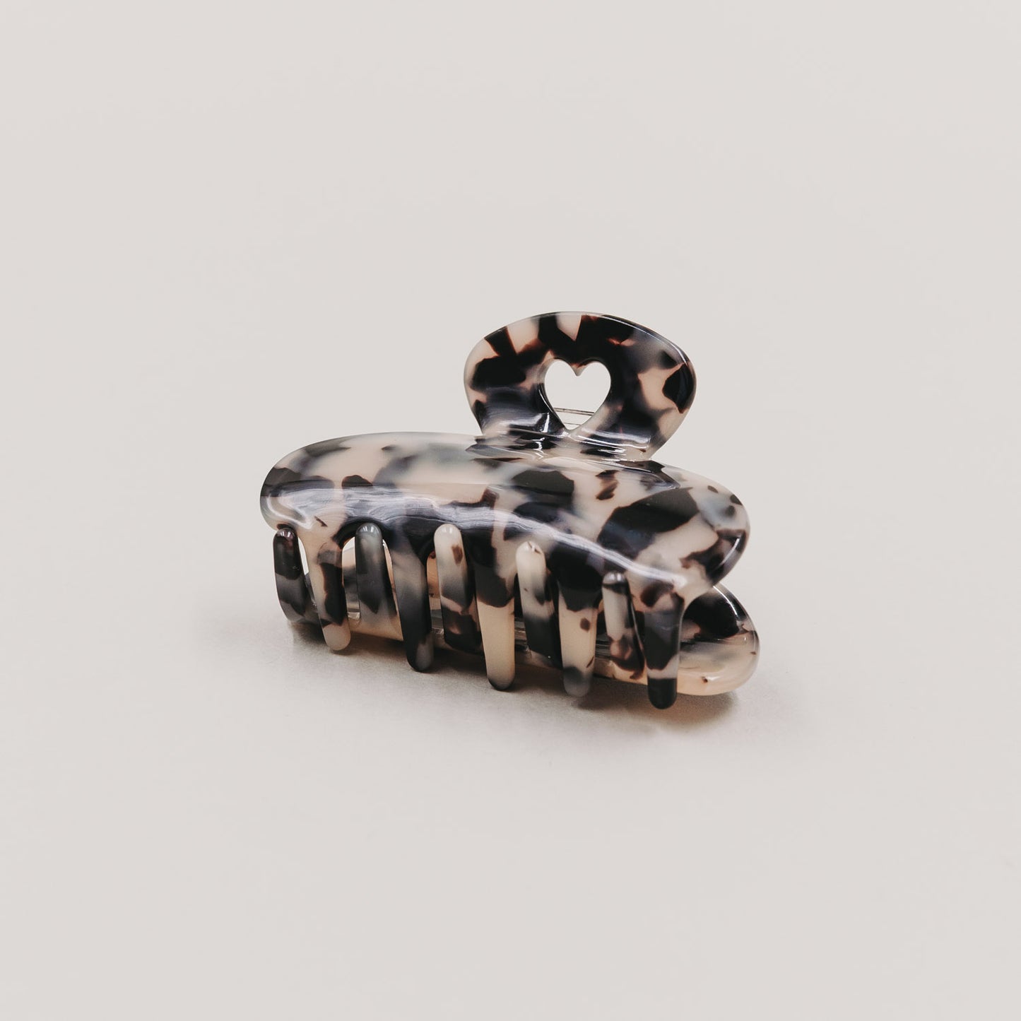 Grande barrette cœur léopard (VE = 10 pcs.)