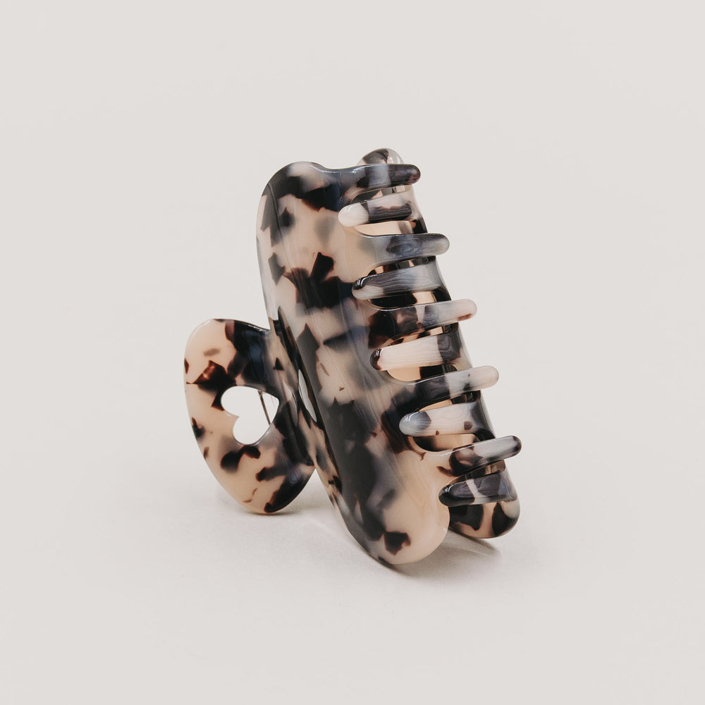 Grande barrette cœur léopard (VE = 10 pcs.)