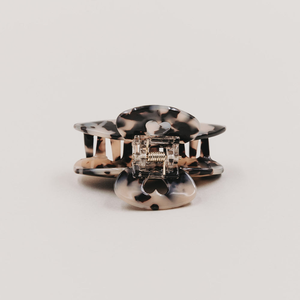 Grande barrette cœur léopard (VE = 10 pcs.)