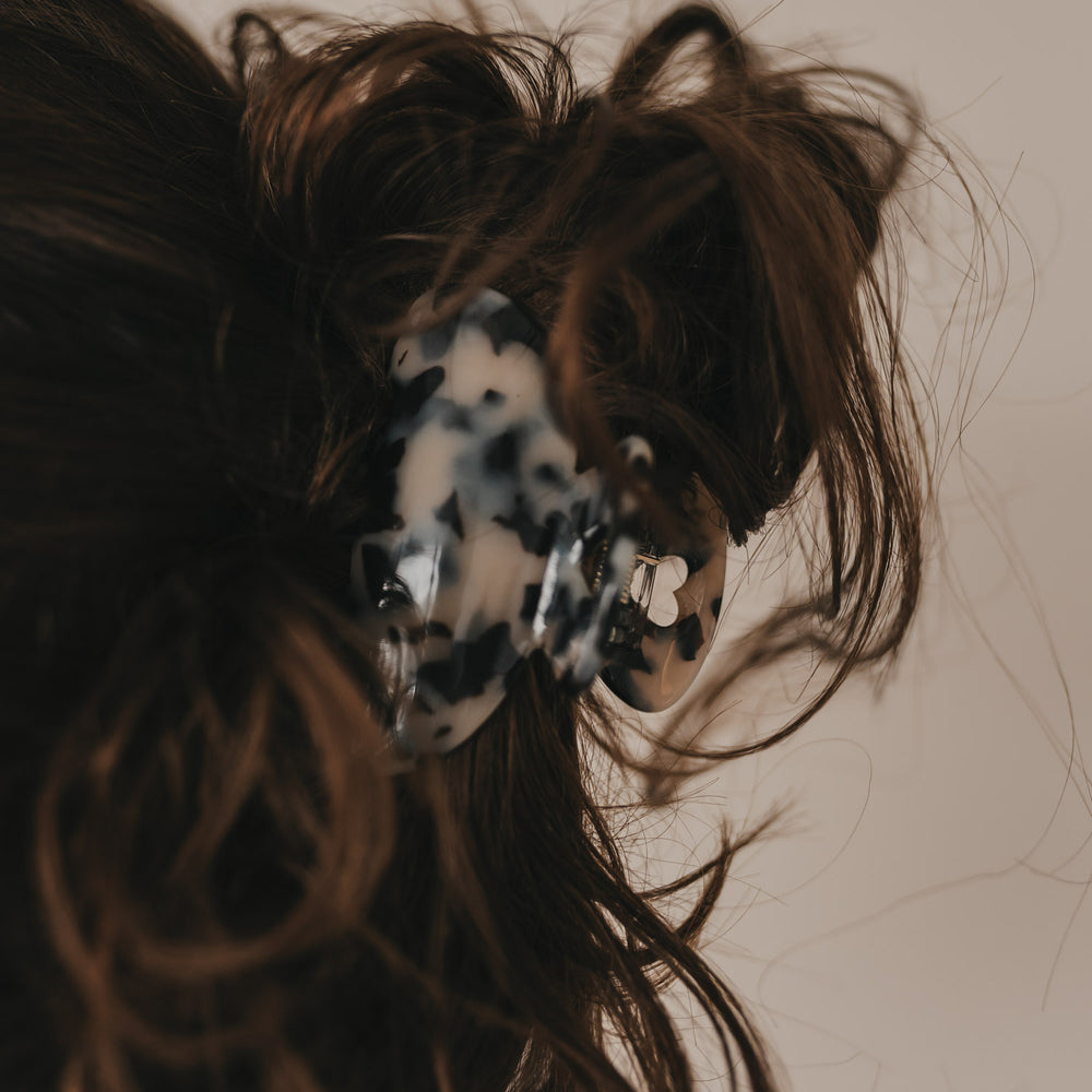 Grande barrette cœur léopard (VE = 10 pcs.)