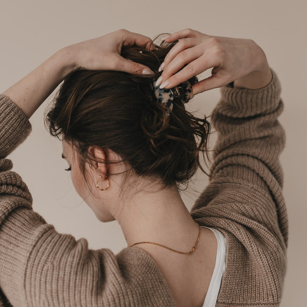 Grande barrette cœur léopard (VE = 10 pcs.)