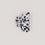 Grande barrette cœur panda (VE = 10 pcs.)