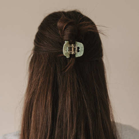 Haarspange klein Herz Jade (VE = 10 Stk.)