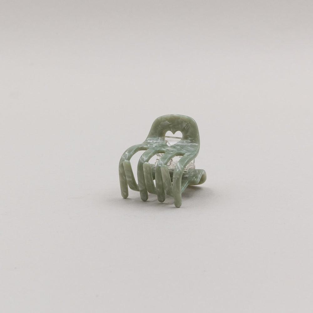 Haarspange klein Herz Jade (VE = 10 Stk.)