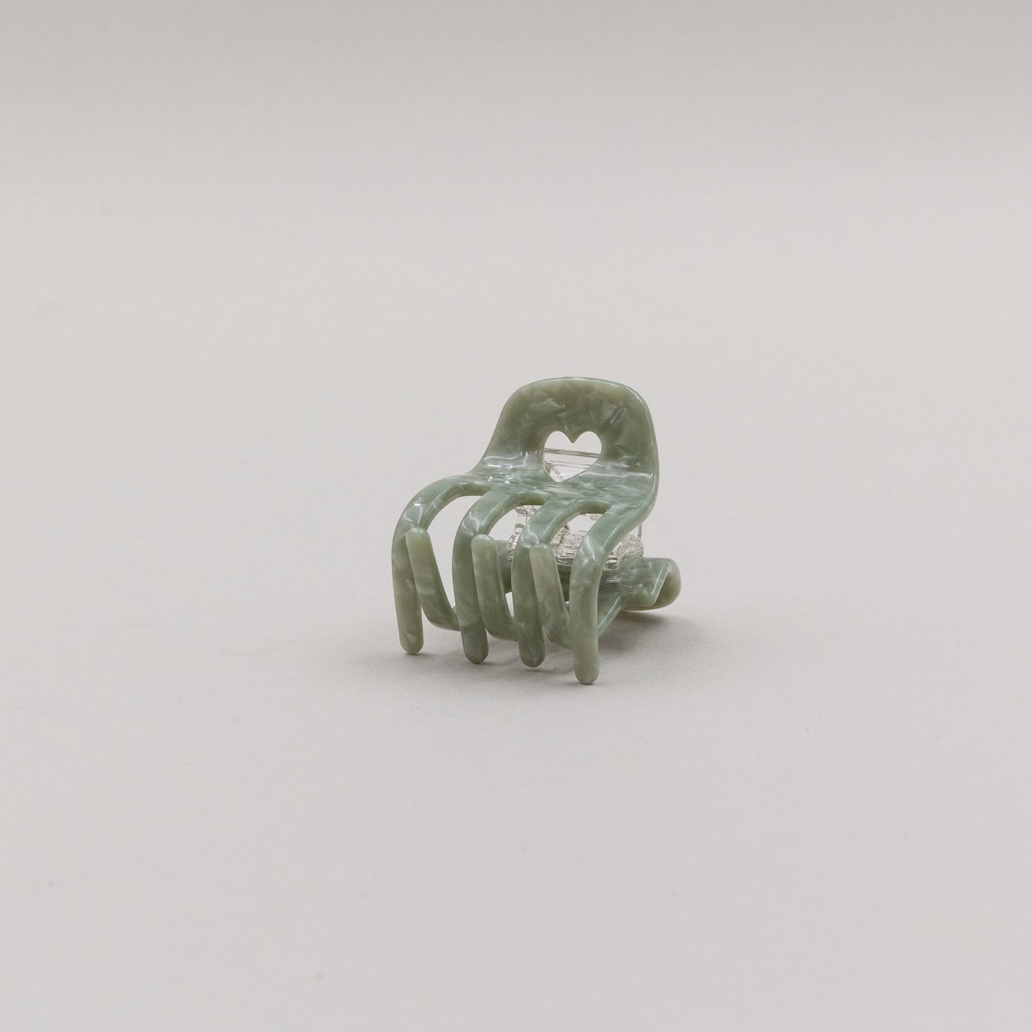 Haarspange klein Herz Jade (VE = 10 Stk.)
