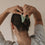 Haarspange groß Herz Jade (VE = 10 Stk.)