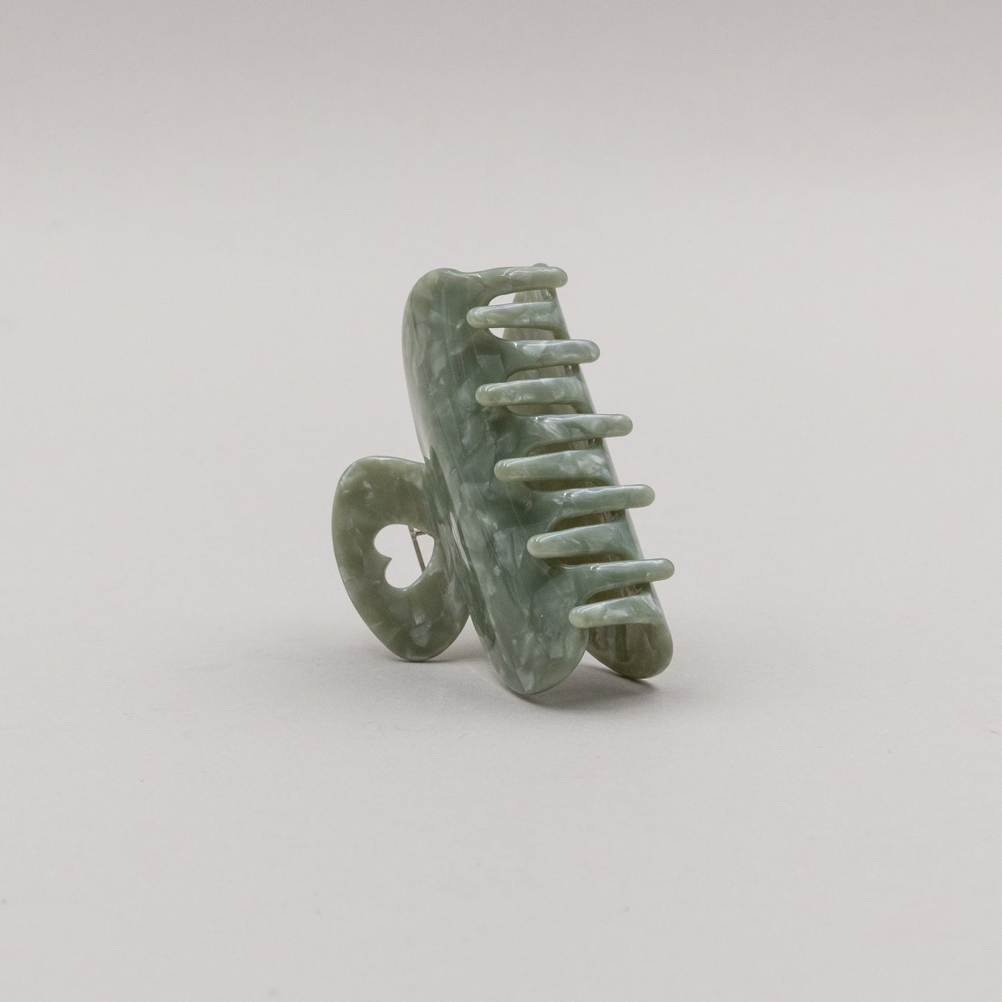 Haarspange groß Herz Jade (VE = 10 Stk.)
