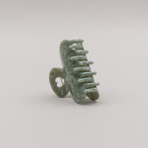 Haarspange groß Herz Jade (VE = 10 Stk.)