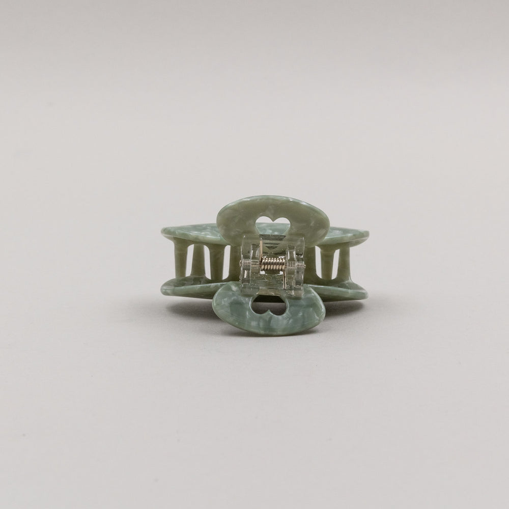 Haarspange groß Herz Jade (VE = 10 Stk.)