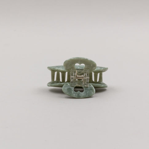 Haarspange groß Herz Jade (VE = 10 Stk.)