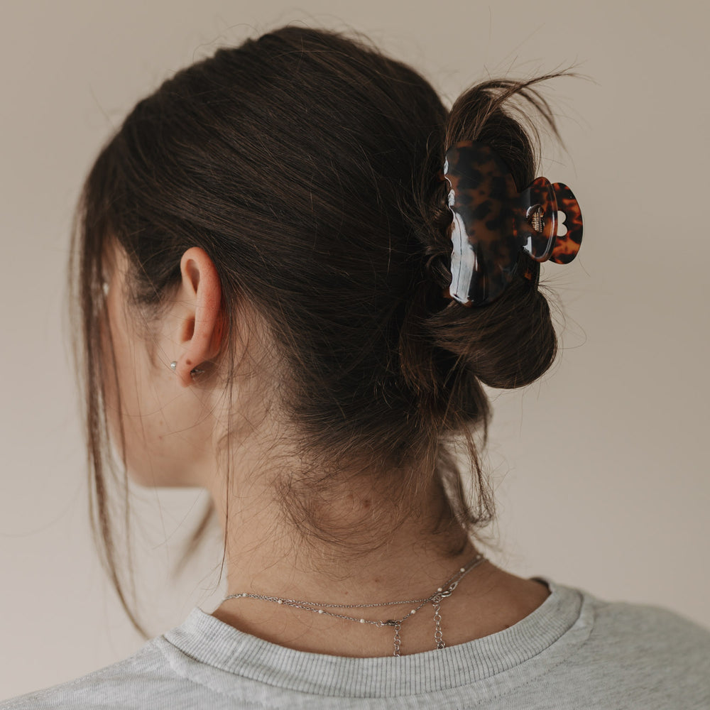 Haarspange groß Herz Amber (VE = 10 Stk.)
