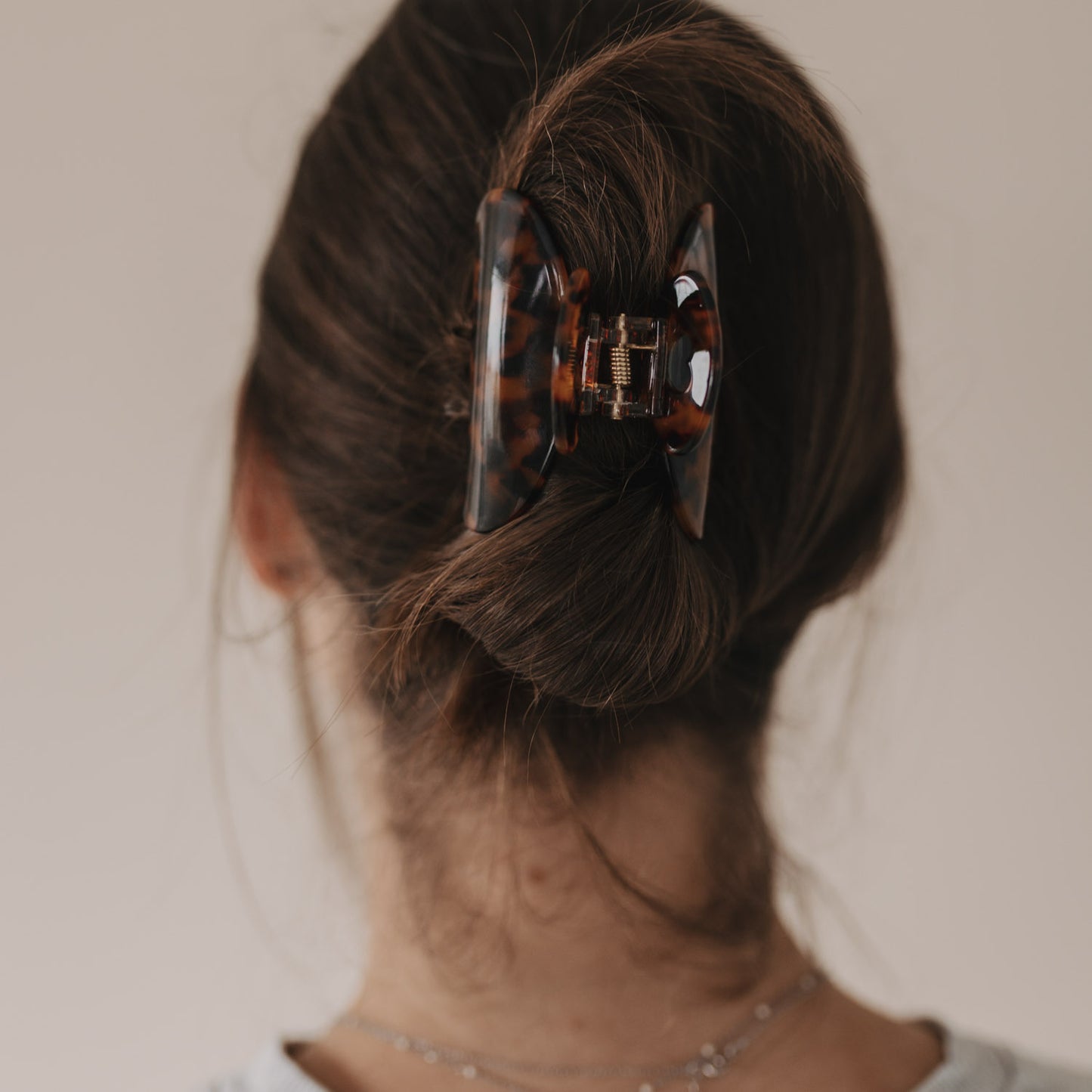 Haarspange groß Herz Amber (VE = 10 Stk.)