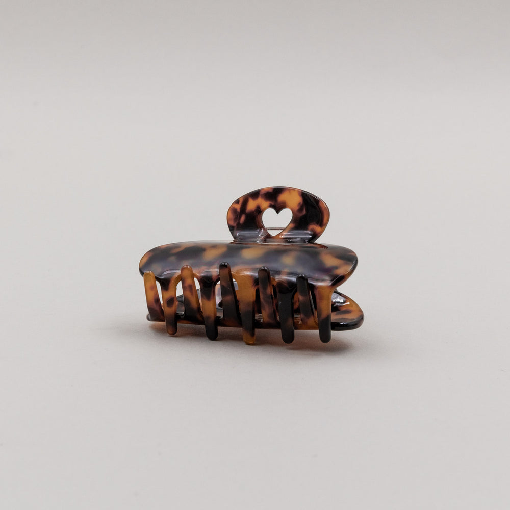 Haarspange groß Herz Amber (VE = 10 Stk.)