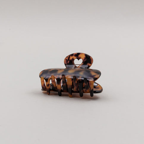 Haarspange groß Herz Amber (VE = 10 Stk.)