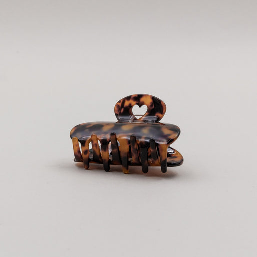 Haarspange groß Herz Amber (VE = 10 Stk.)