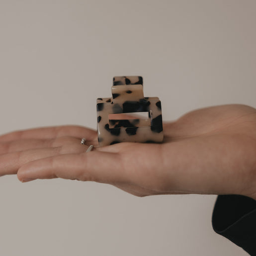 Haarspange eckig klein Leo (VE = 10 Stk.)