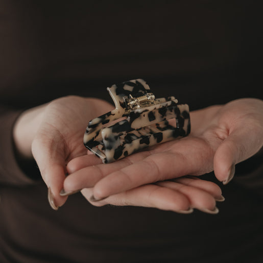 Haarspange eckig groß Leo (VE = 10 Stk.)