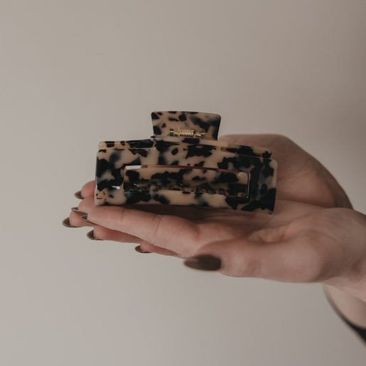 Haarspange eckig Maxi Leo (VE = 10 Stk.)