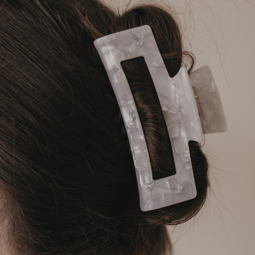 Haarspange eckig Maxi Pearl (VE = 10 Stk.)