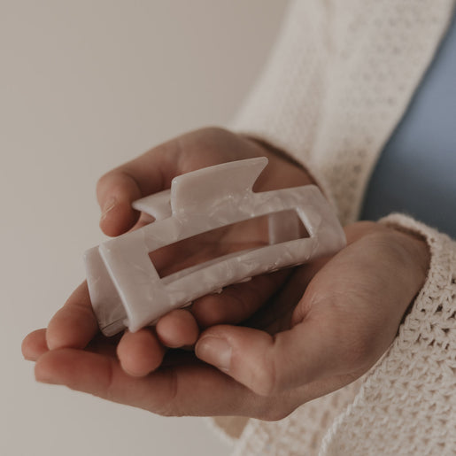 Haarspange eckig Maxi Pearl (VE = 10 Stk.)