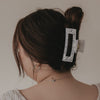 Haarspange eckig Maxi Herzen schwarz Pearl (VE = 10 Stk.)