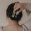 Haarspange eckig Maxi Herzen schwarz Pearl (VE = 10 Stk.)