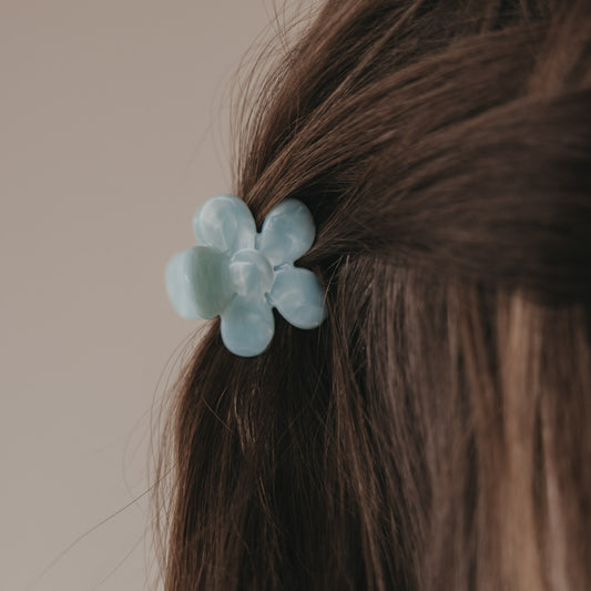Haarspange Blume Mint (VE = 10 Stk.)