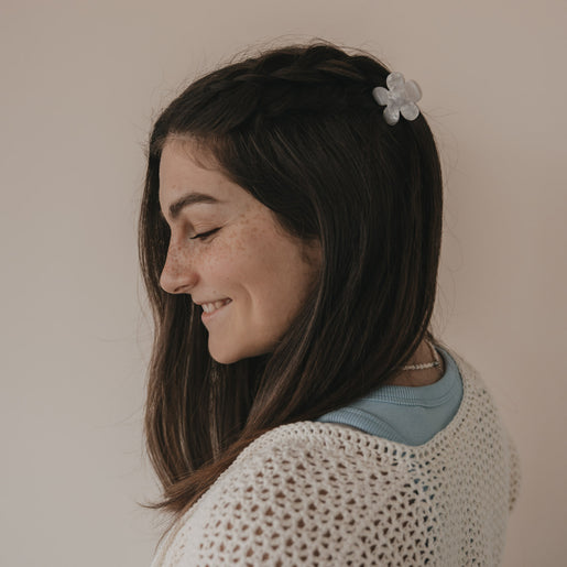 Haarspange Blume Pearl (VE = 10 Stk.)