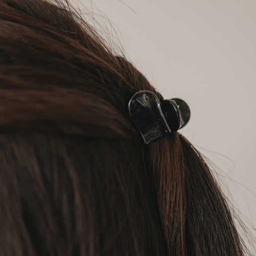 Haarspange Herzform klein Night (VE = 10 Stk.)