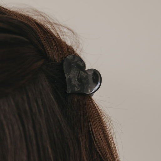 Haarspange Herzform groß Night (VE = 10 Stk.)