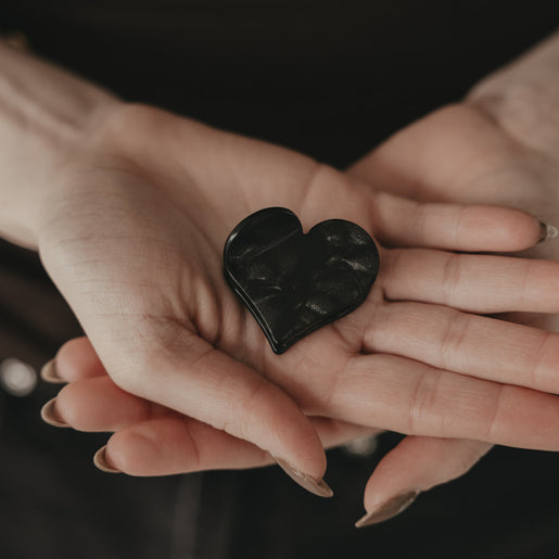 Haarspange Herzform groß Night (VE = 10 Stk.)