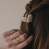Haarspange Herzform klein Pearl (VE = 10 Stk.)