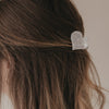 Haarspange Herzform groß Pearl (VE = 10 Stk.)