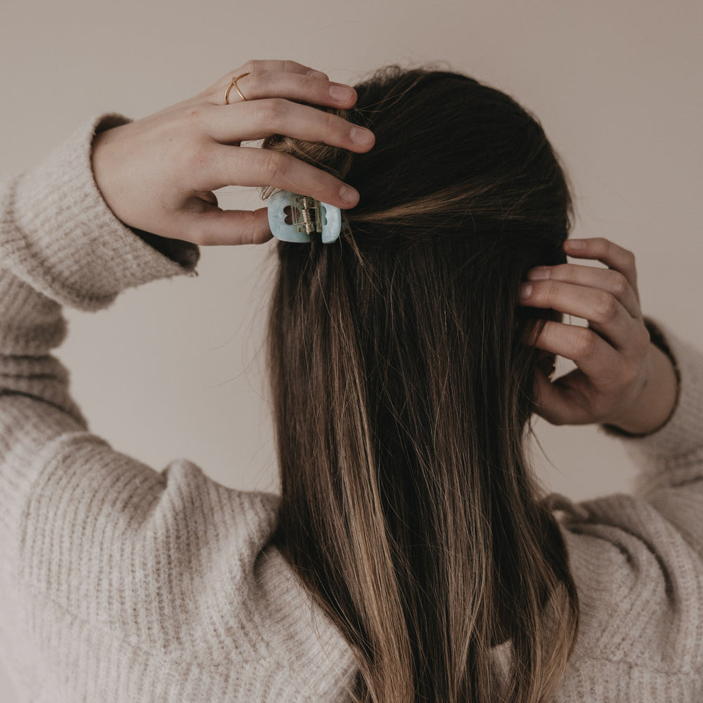 Haarspange klein Herz Mint (VE = 10 Stk.)