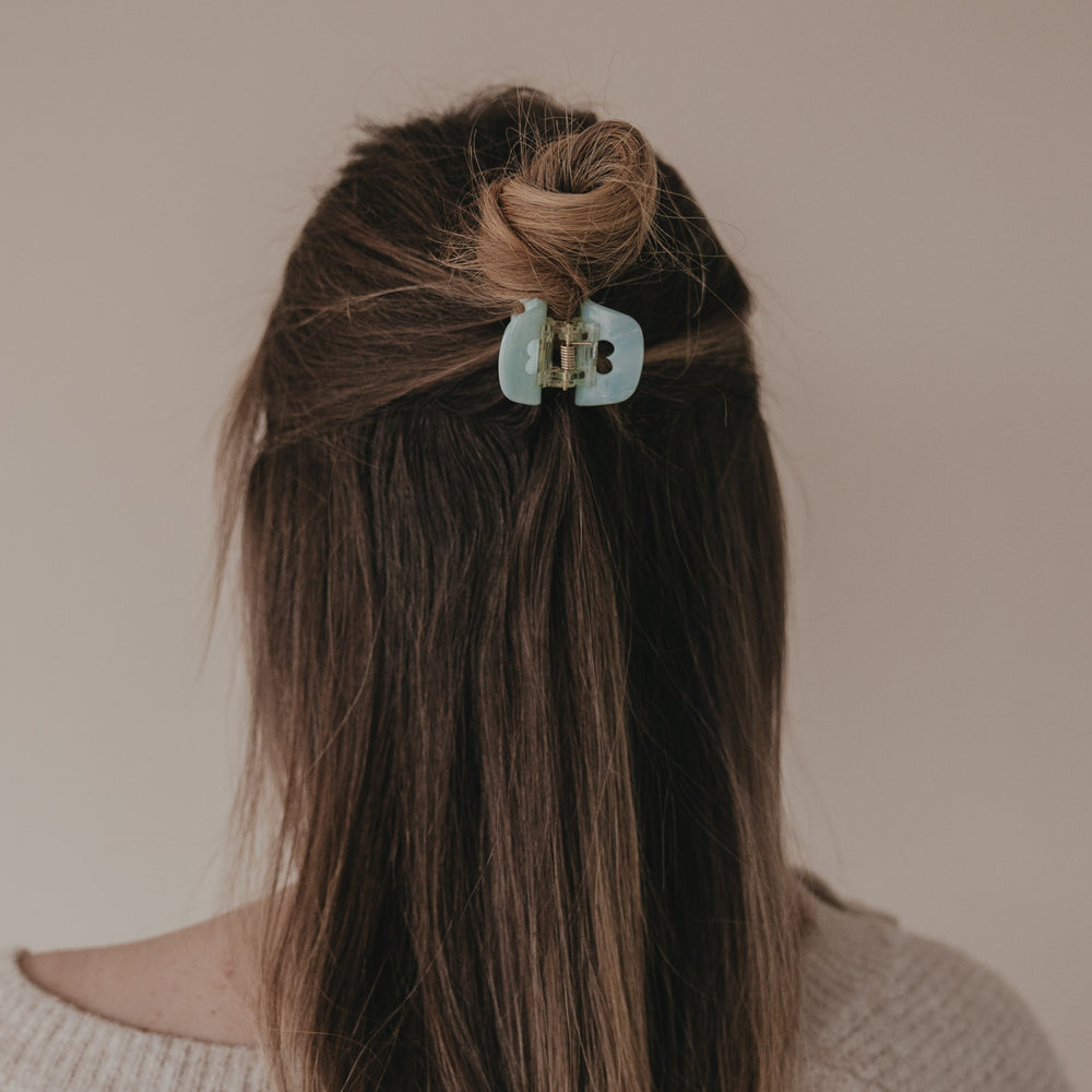 Haarspange klein Herz Mint (VE = 10 Stk.)
