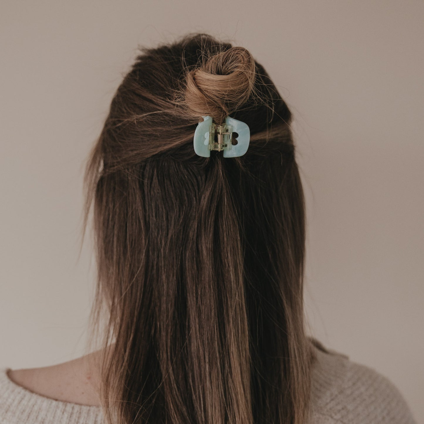 Haarspange klein Herz Mint (VE = 10 Stk.)