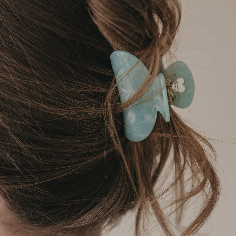 Haarspange groß Herz Mint (VE = 10 Stk.)