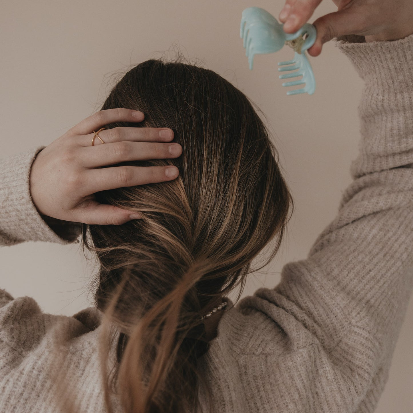 Haarspange groß Herz Mint (VE = 10 Stk.)