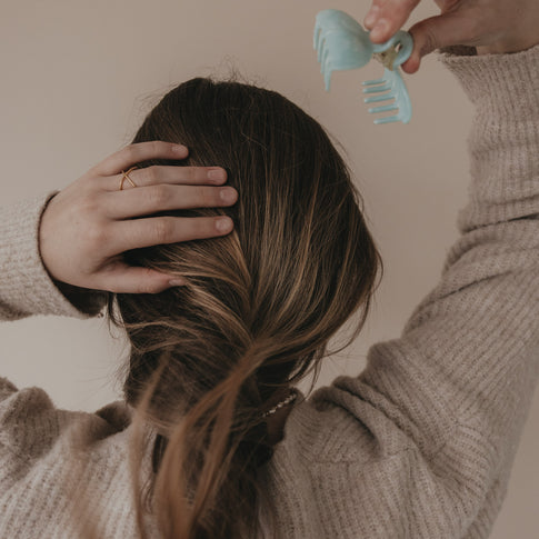 Haarspange groß Herz Mint (VE = 10 Stk.)