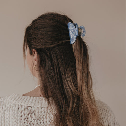 Haarspange groß Herz Sky (VE = 10 Stk.)