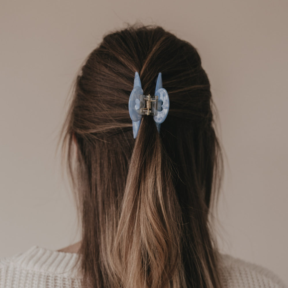 Haarspange groß Herz Sky (VE = 10 Stk.)