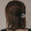 Haarspange eckig klein Herz schwarz Pearl (VE = 10 Stk.)