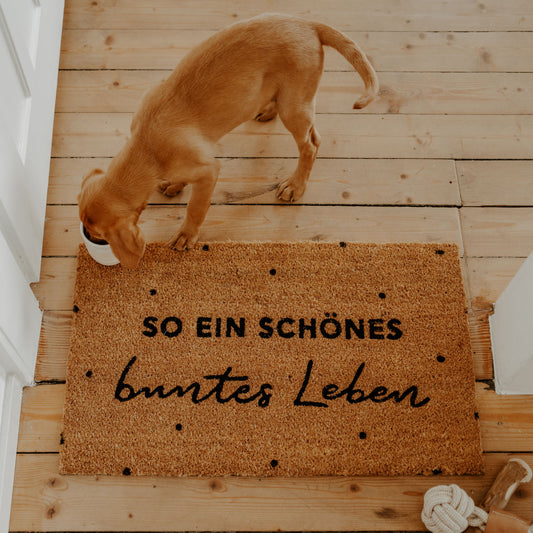 Kokos Fußmatte Buntes Leben (VE = 6 Stk)