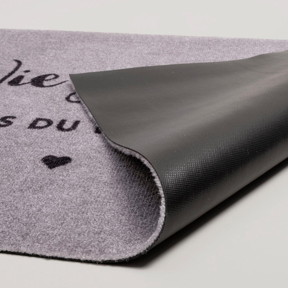 Washable Mat Like Beautiful Grey
