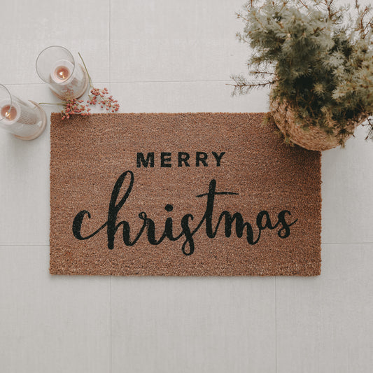 Paillasson en coco Merry Christmas (VE = 6 Stk)