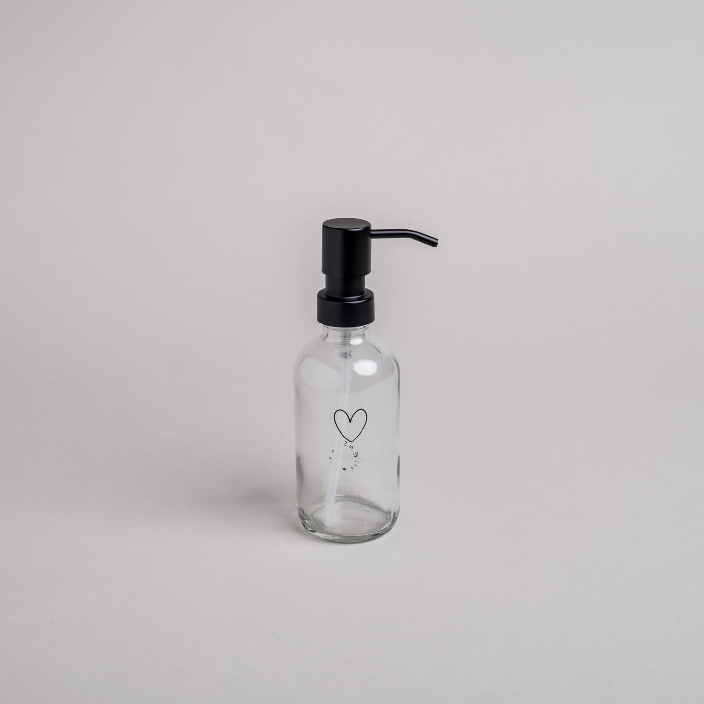 Soap Dispenser heart transparent 250ml (PU = 6 pieces)